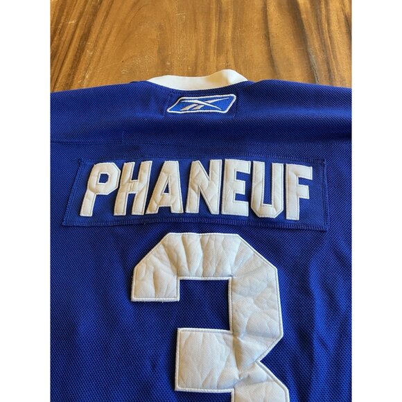 Reebok CCM Toronto Maple Leafs Stitched Jersey Phaneuf #3 Size 56 Fight Strap - Picture 15 of 16